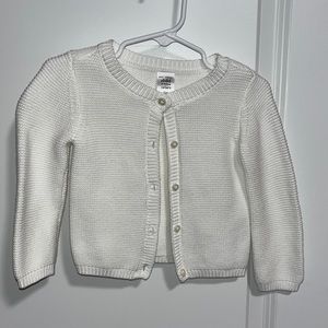 Child of Mine by Carters cardigan sweater - white - size 18 mos